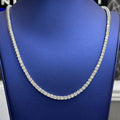 24.65 CTW Lab Diamond Tennis Chain Necklace 22" | 925 Sterling Silver, D Color