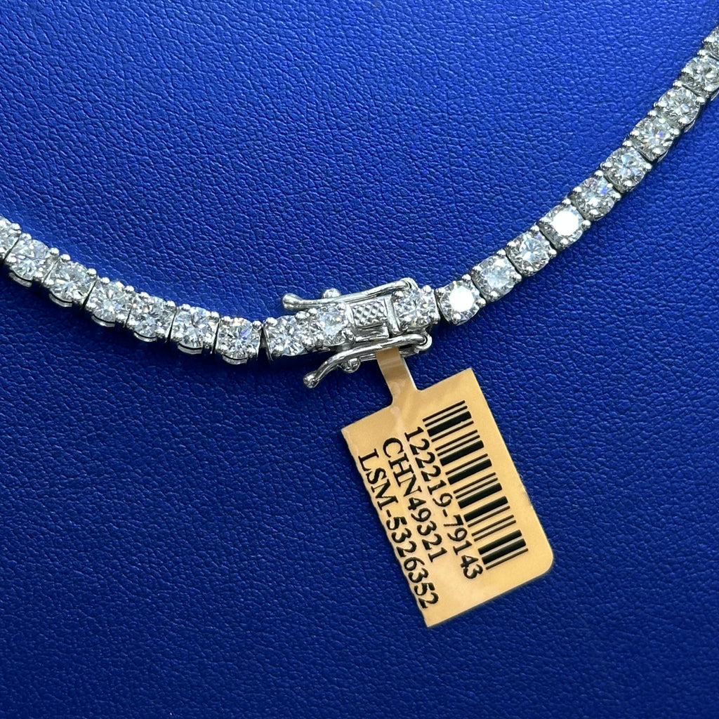 24.65 CTW Lab Diamond 22" Tennis Chain with 925 Sterling Silver